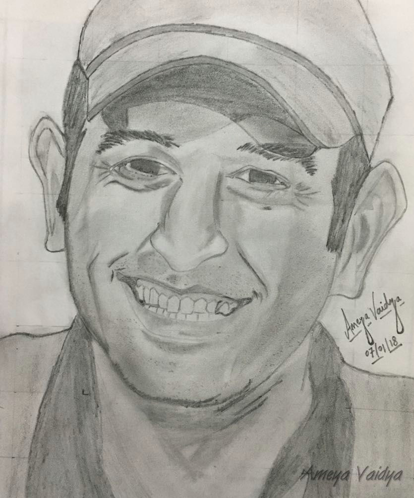 M.s Dhoni Easy Drawing Ms Dhoni Pencil Sketch Pencil N Paper Pinterest Pencil Paper