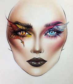 Makeup Drawing Ideas 370 Best Media Face Chart Images Artistic Make Up Costumes Mac