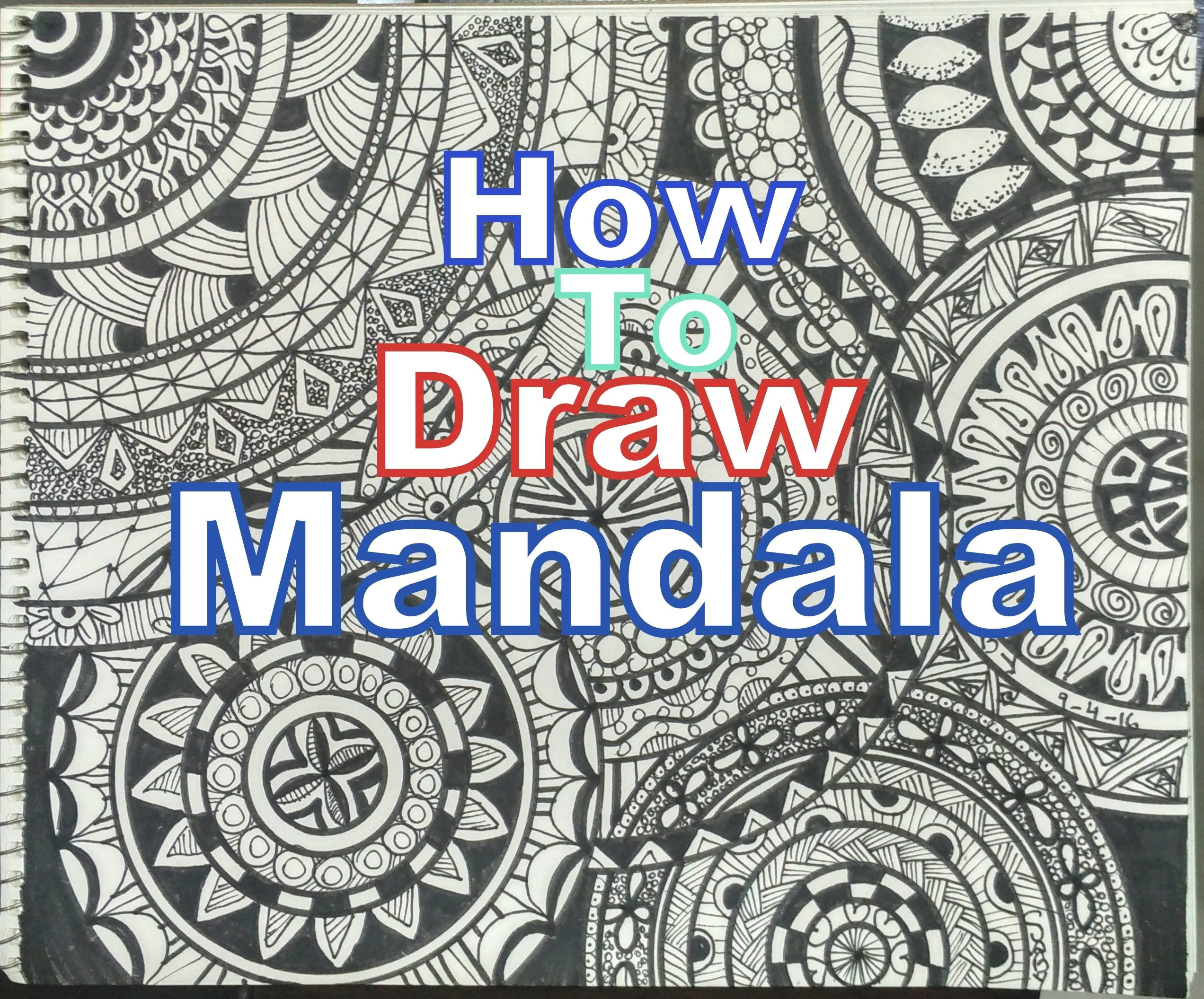 Mandala Drawing Tumblr Easy How to Draw Complex Mandala Art Design for Beginners Easy Tutorial