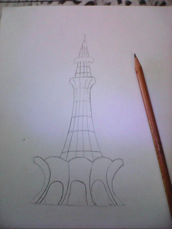 Minar E Pakistan Drawing Easy How to Draw Minar E Pakistan Step by Step Dailymotion Hylen