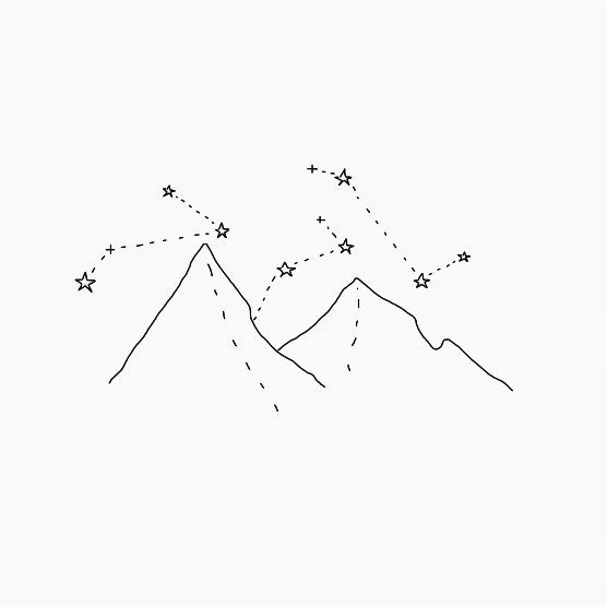 Minimalist Drawing Tumblr Starry Mountain Illustration Ao Co Pinterest Drawings Art and