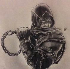 Mortal Kombat X Drawings Easy Mortal Kombat Scorpion Drawing Mortal Kombat Mortal Kombat