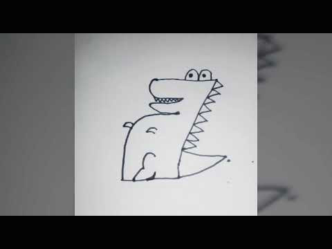 Number 7 Cartoon Drawing D How to Draw Crocodile Od Number 7 D Youtube