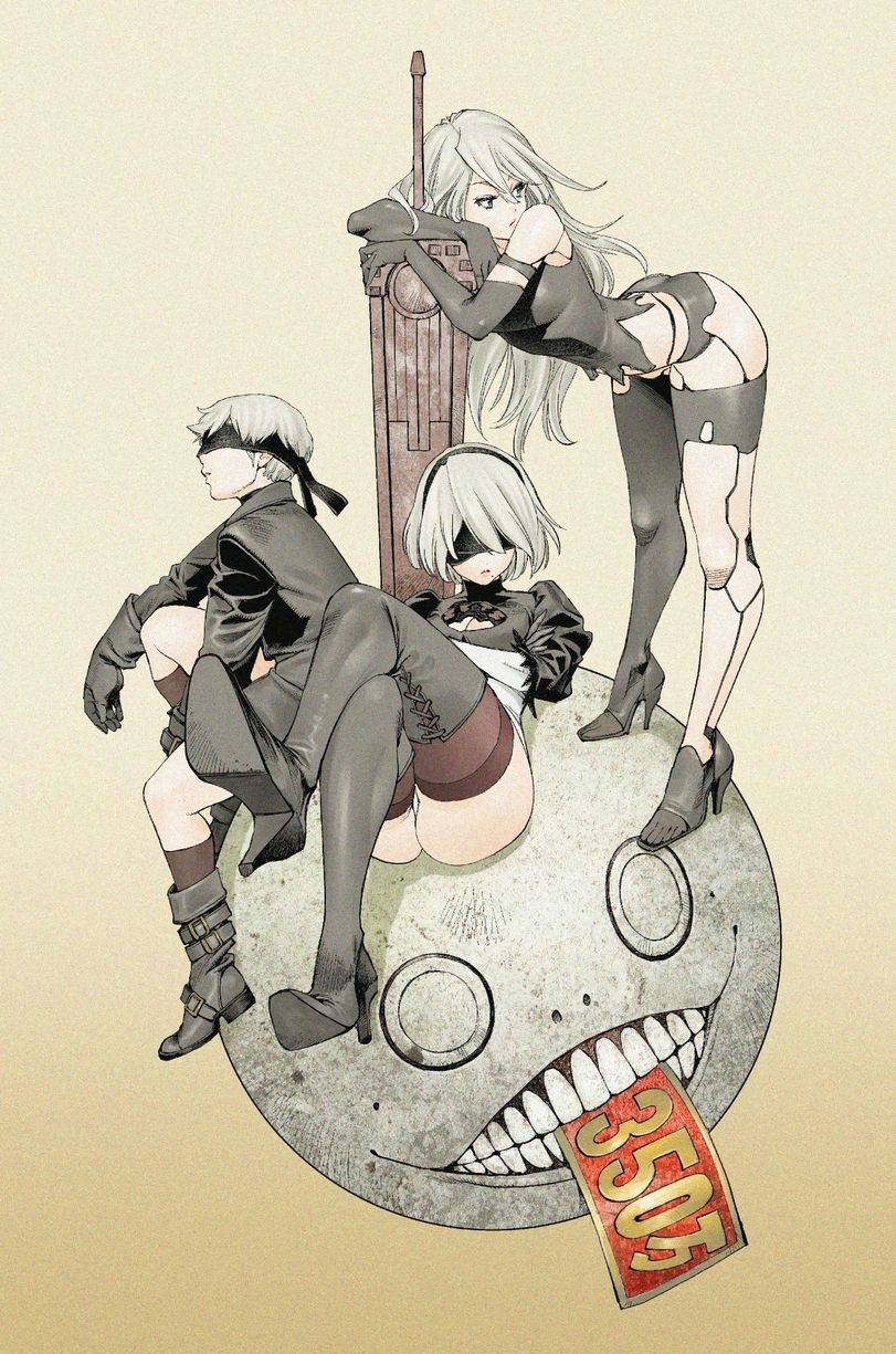 Number 9 Cartoon Drawing Shinya Komi Yorha No 9 Type S Nier Automata Nier Series D D N N Yorha