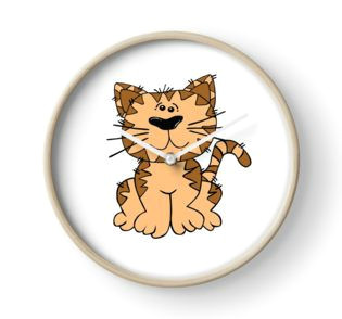 Nursery Drawing Cartoons Cute Funny Cartoon Silly Brown Tiger Cat Character Doodle Animal