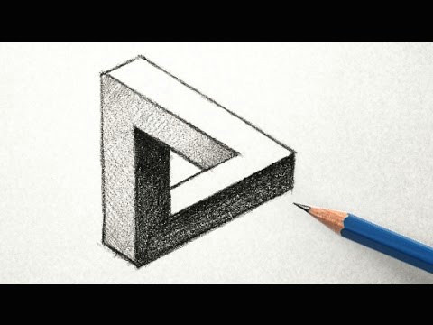 Optical Illusions Drawings 3d Easy How to Draw An Optical Illusion Triangle the Easy Way Youtube