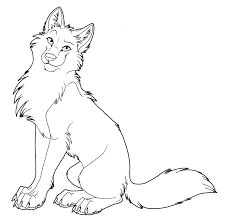 Outline Drawing Of A Wolf 36 Best Anime Wolves Images Drawing Ideas Drawings Anime Wolf