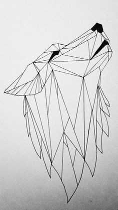 Outline Drawing Of A Wolf Geometric Wolf by Koolio1715 On Art Pinterest Drawings