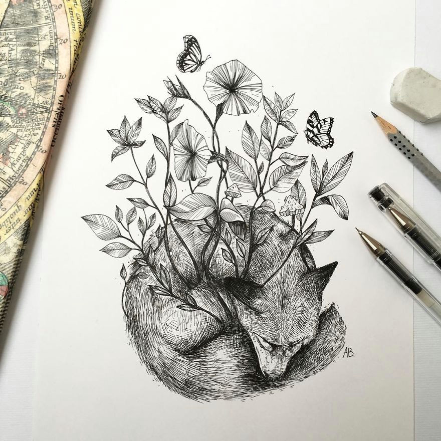Pen and Ink Drawings Of Roses Nature Was My Kindergarten that Inspired these Black Pen