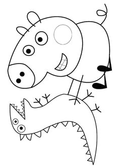 Peppa Pig Drawing 4 Eyes Printables Comment to Peppa Pig Coloring Pages for Kids Free