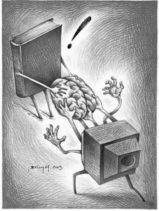 Quarrel Cartoon Drawing Fight for Your Brain Inspiration Pinterest Books Reading and