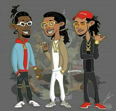 Quavo Cartoon Drawing Migos Family Guy Style Comikz Comedy Art Pinterest Art Dope