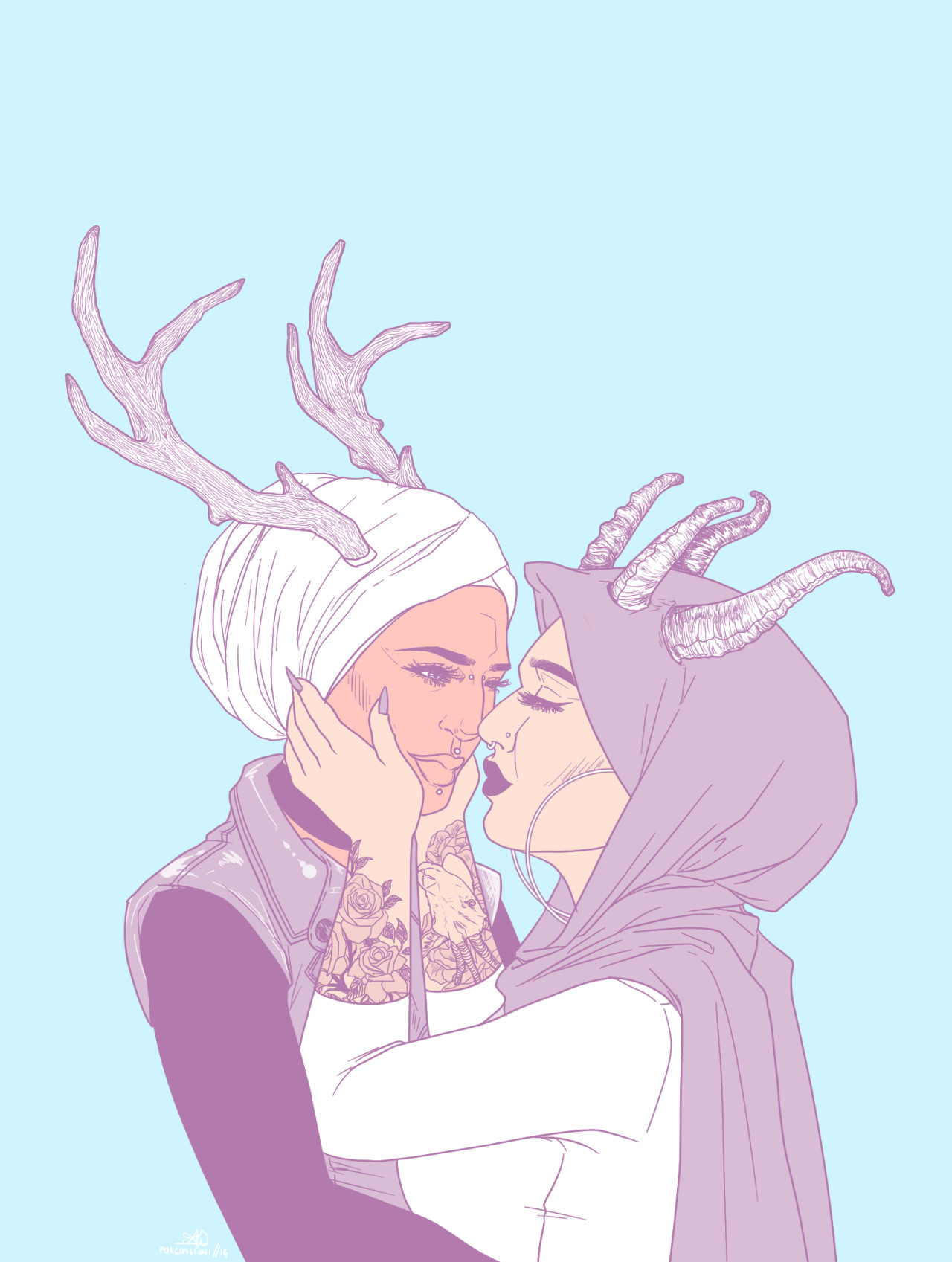 Queer Drawing Tumblr Pakgaystani Inner Me told Me to Draw More Gay Hijabis Also Hello