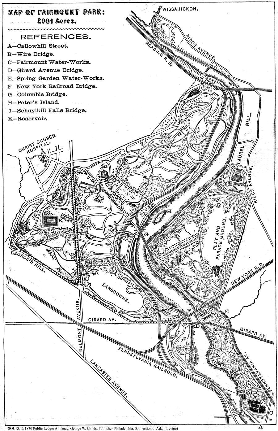 R Drawing Maps Fairmount Park 1870 Research Philadelphia Pinterest Park