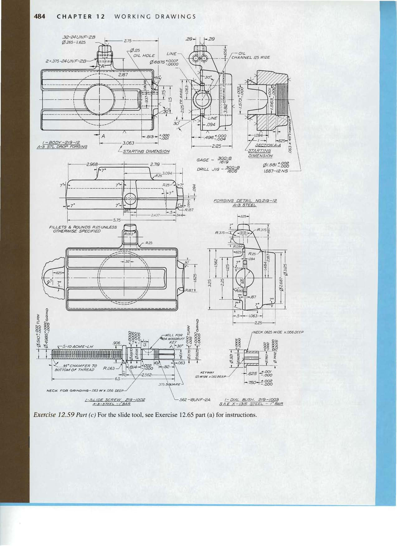 R Drawing Package Chapter Twelve Working Drawings Objectives after Studying the