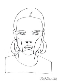 R Drawing Shapes Borisschmitz Gaze 324 Continuous Line Drawing by Boris Schmitz