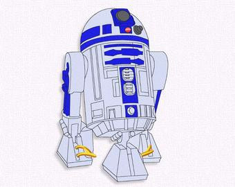 R2d2 Drawing Cute R2 D2 Etsy