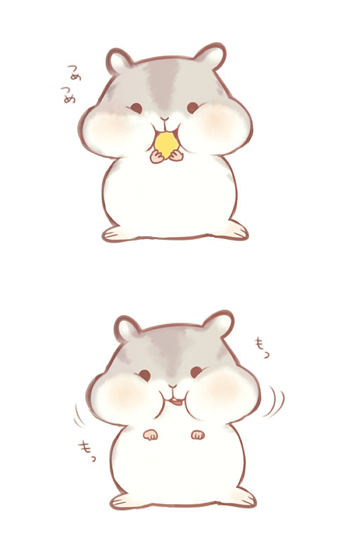 Simple Drawing Cute Rabbit A Cute Hamster Art Pinte