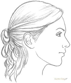 Simple Drawing Of A Girl Side View 14 Best Face Side View Images Female Face Nice asses Female Portrait