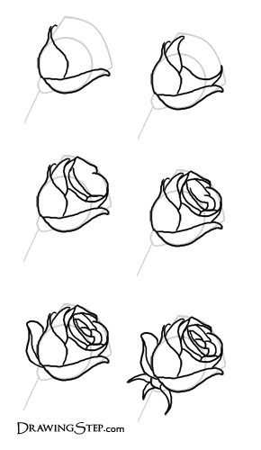 Simple Drawings Of Roses Step by Step Pinned by Www Simplenailarttips Com Tutorials Nail Art Design Ideas