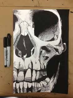 Skull Drawing Biro 479 Best Skeleton Images