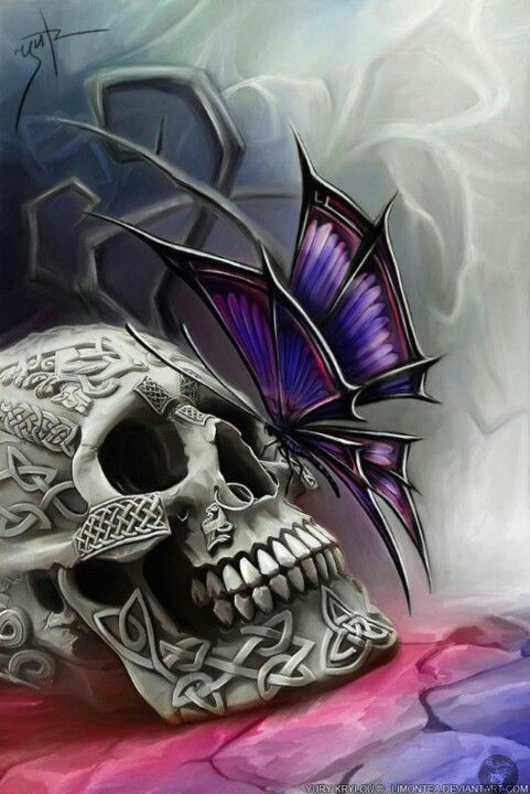 Skull Drawing butterfly butterfly Design for Cover Up Things I Love Pinterest Skull