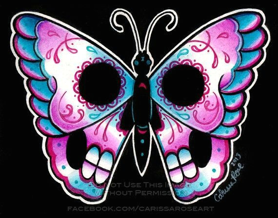 Skull Drawing butterfly butterfly Sugar Skull Ddfp Sugar Skulls Pinterest Tattoos