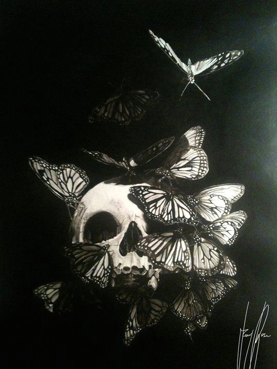 Skull Drawing butterfly Pin by A Rachel King A On Skull Art Skull Art Skull Painting Skull