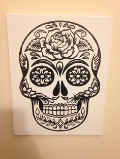 Skull Drawing Canvas 37 Best Sugar Skull Crafts Images Candy Skulls Sugar Skull Sugar