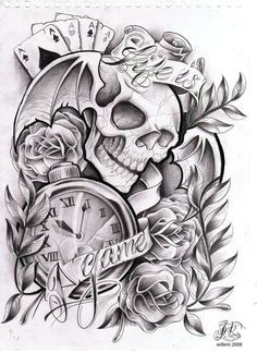Skull Drawing Clock 44 Best A Images Tattoo Clock Body Art Tattoos New Tattoos