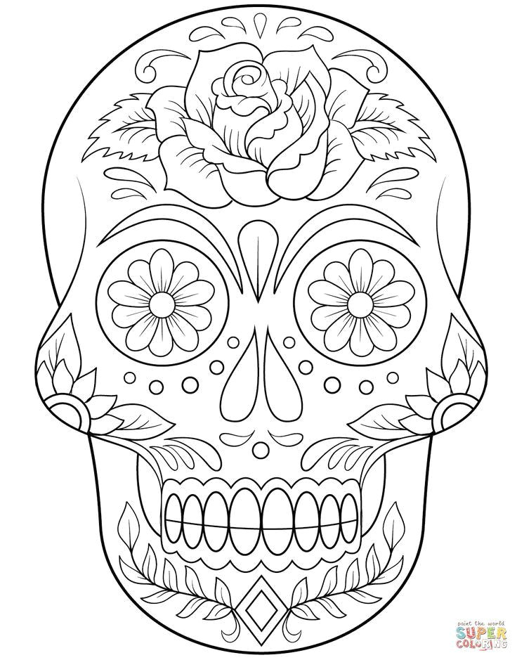 Skull Drawing Color Bones Coloring Pages New Bone Color Page Halloween Coloring Pages