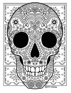 Skull Drawing Colour Pin by Lala Dewitt On Skull Coloring 8 Pinterest