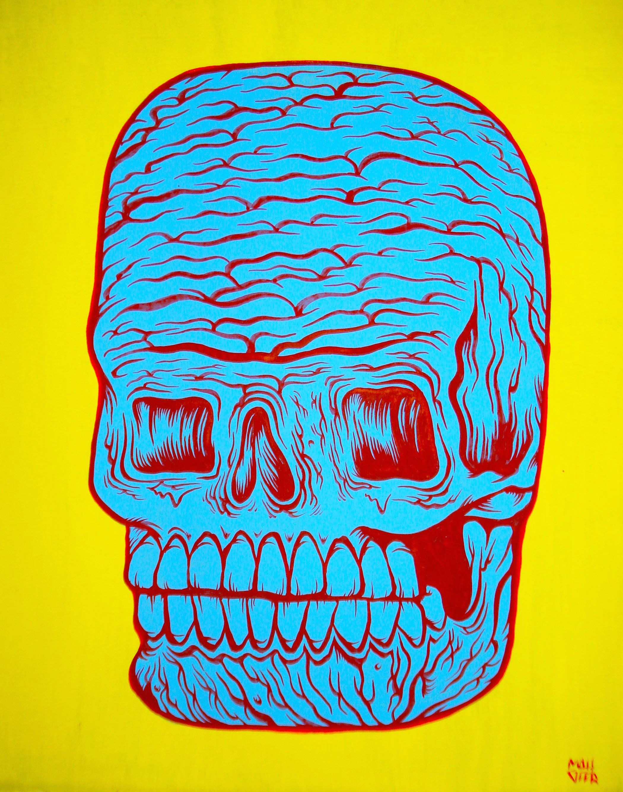 Skull Drawing Comic Gore Skull 2 Matt Geer Horror Painting Matt Geer Art Art Skull