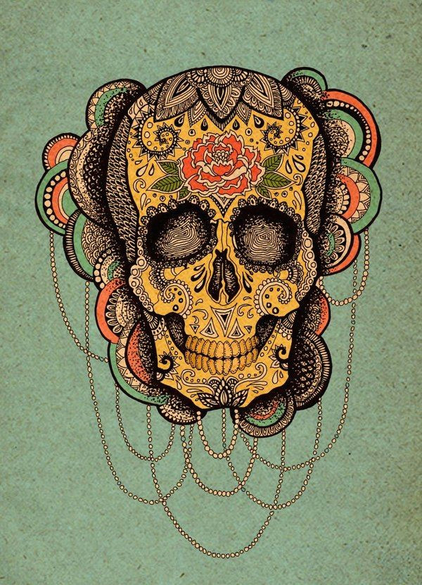 Skull Drawing Detailed Creative and Detailed Illustrations by Vika Naumova Illustrators