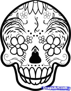 Skull Drawing Dragoart 276 Best Sugar Skulls Images On Pinterest Candy Skulls Sugar