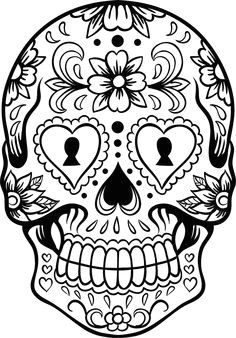 Skull Drawing Easy Dia De Los Muertos Die 599 Besten Bilder Von Skull Coloring Dia De Los Muertos