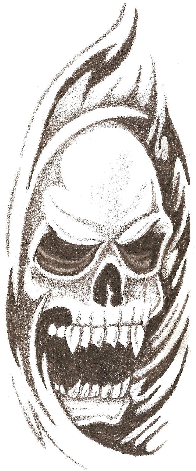 Skull Drawing for Tattoo Skull 6 by thelob Tattoo Skull Skull Art Skull Sketch