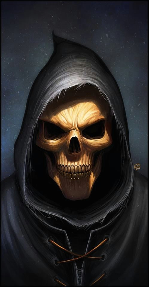 Skull Drawing Grim Reaper Illustration Inspiration Skulls Grim Reaper Death Skull Art