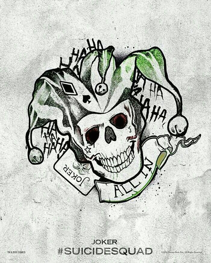 Skull Drawing Joker Pin by Anna Arze On Drawing Pinterest Squad Harley Quinn Tattoo