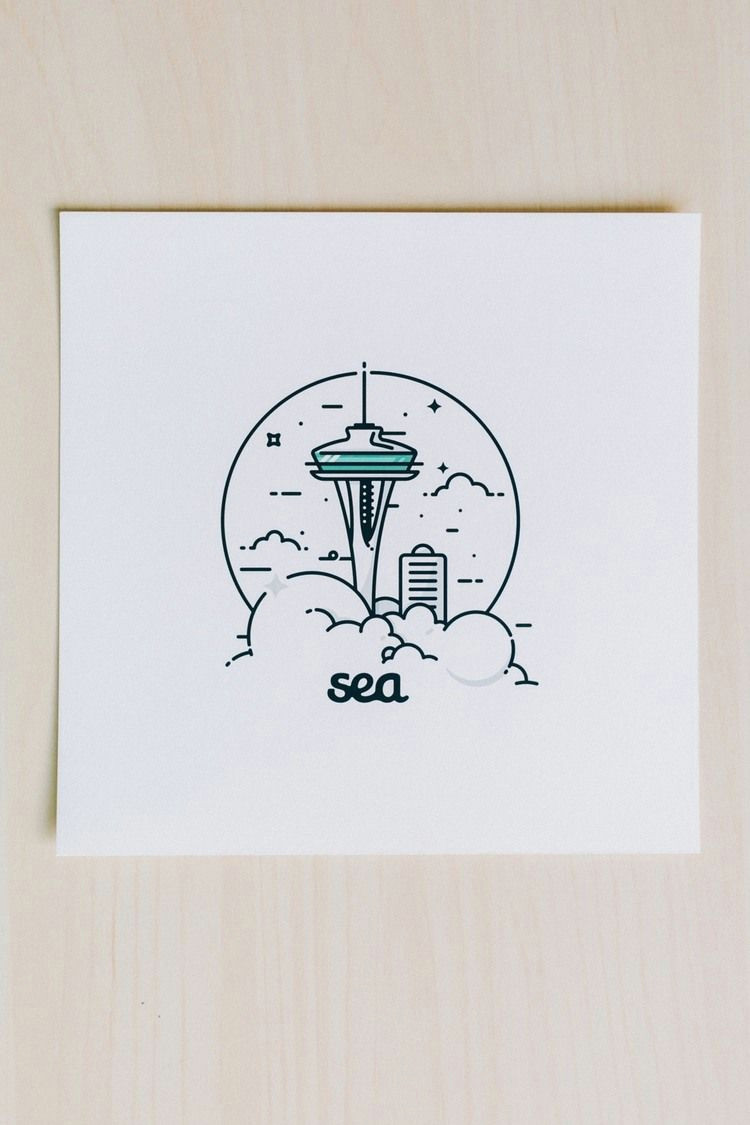 Skull Drawing Minimalist Seattle Minimal City Print Drawings Drawings Art Illustration