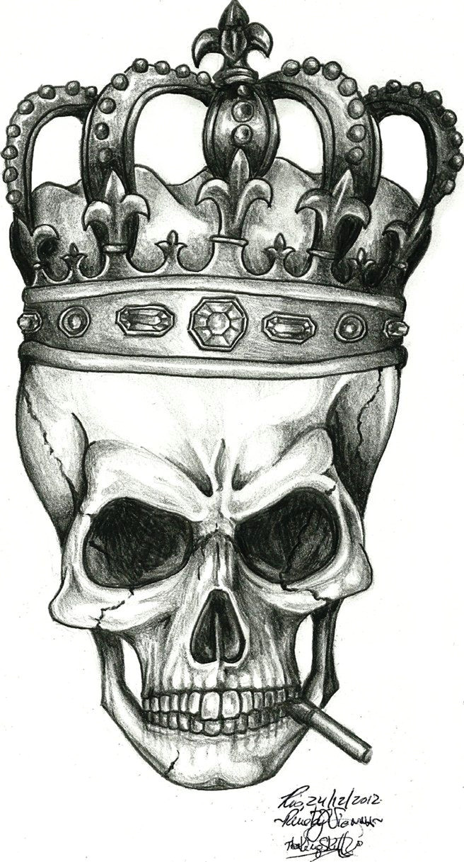 Skull Drawing On Black Paper the King Skull by Renatavianna Tattoo Ideas Skull Skull Tattoos