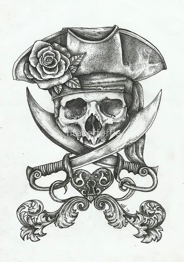Skull Drawing Pirate Pirate Dreams by Fitakerfuffle Interior Decorating In 2018