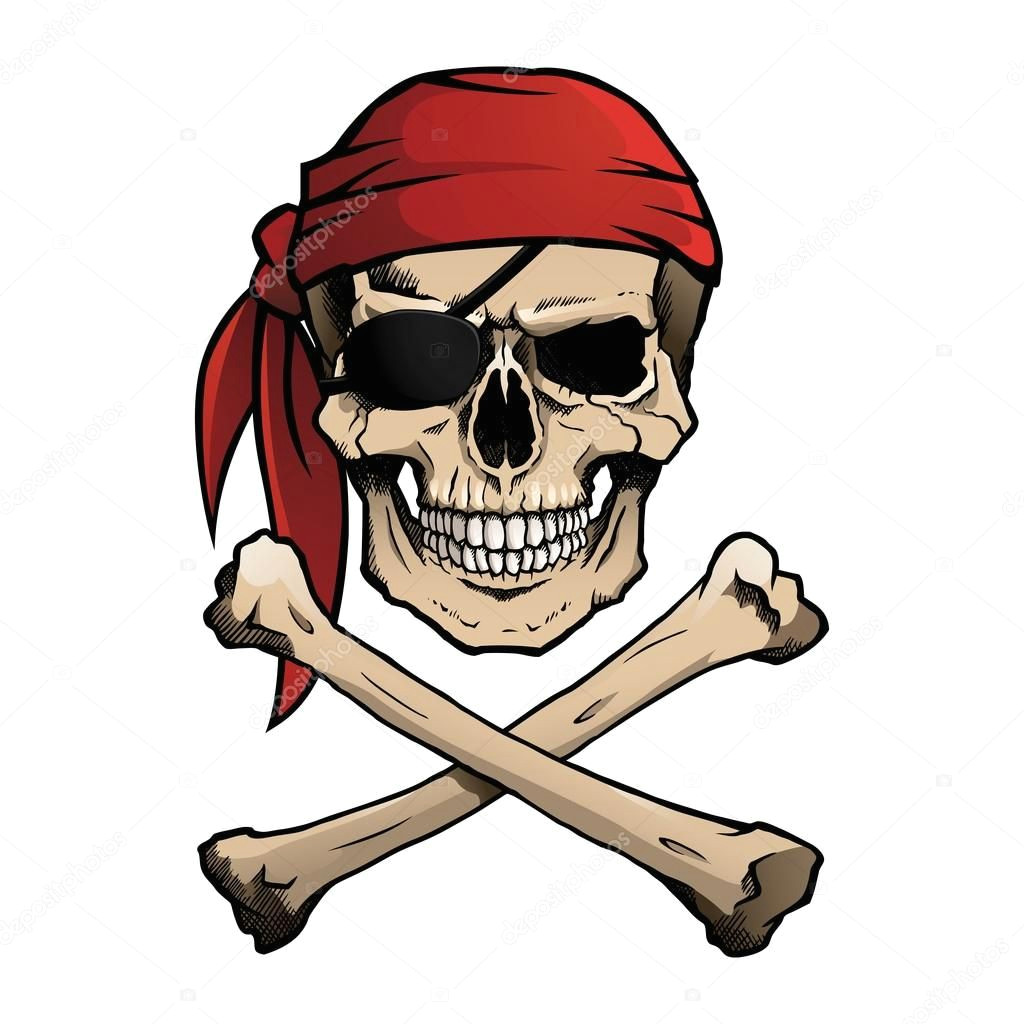 Skull Drawing Pirate Pirate Skull and Crossbones Also Known as Jolly Roger Wearing A