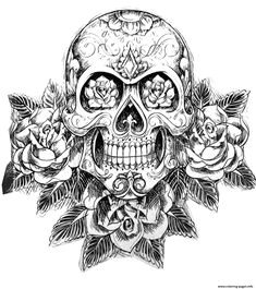 Skull Drawing Printable 99 Best Skull Colouring Pages Images Tattoo Drawings Awesome
