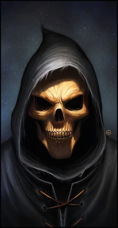 Skull Drawing Reaper Illustration Inspiration Skulls Grim Reaper Death Skull Art