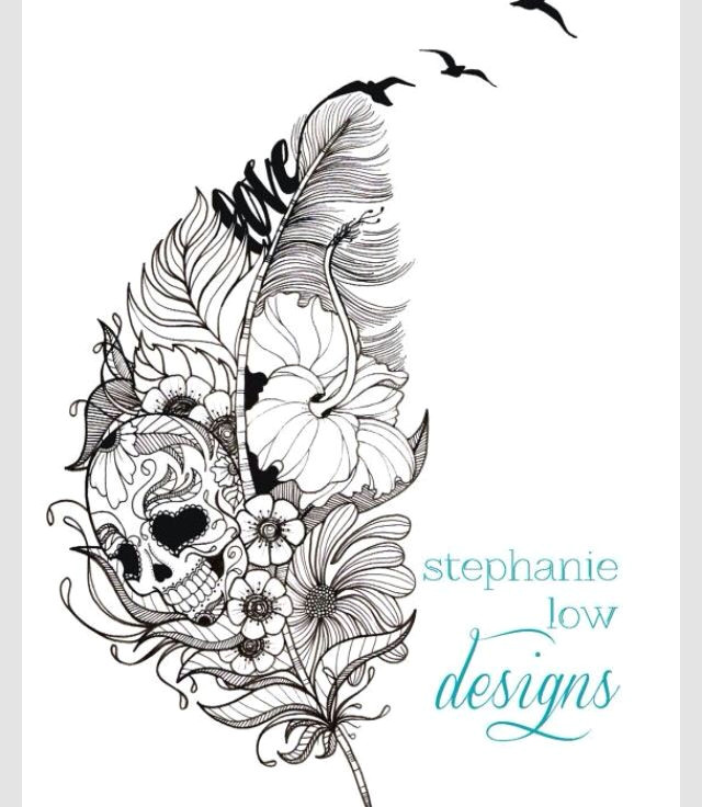 Skull Drawing Small Skull Feather Tattoo Pinterest Tattoos Tattoo Designs and