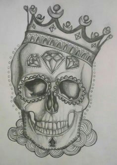 Skull Drawing with Crown 128 Best Crowned Skulls Images Skull Skull Art Skulls