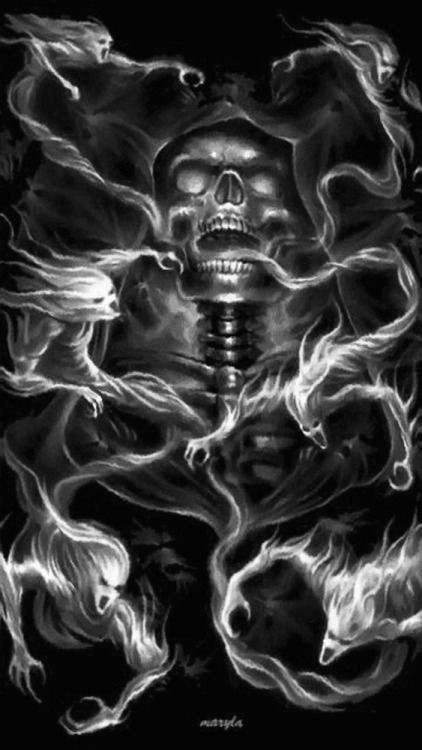 Skull Drawing with Flames Grim soulz Evil In 2019 Pinterest Skull Art Skull and Grim Reaper