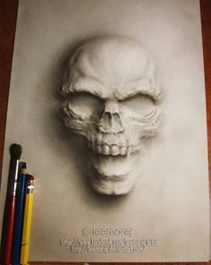 Skull Drawing with Shading 89 Best Shading Objects and Faces Images