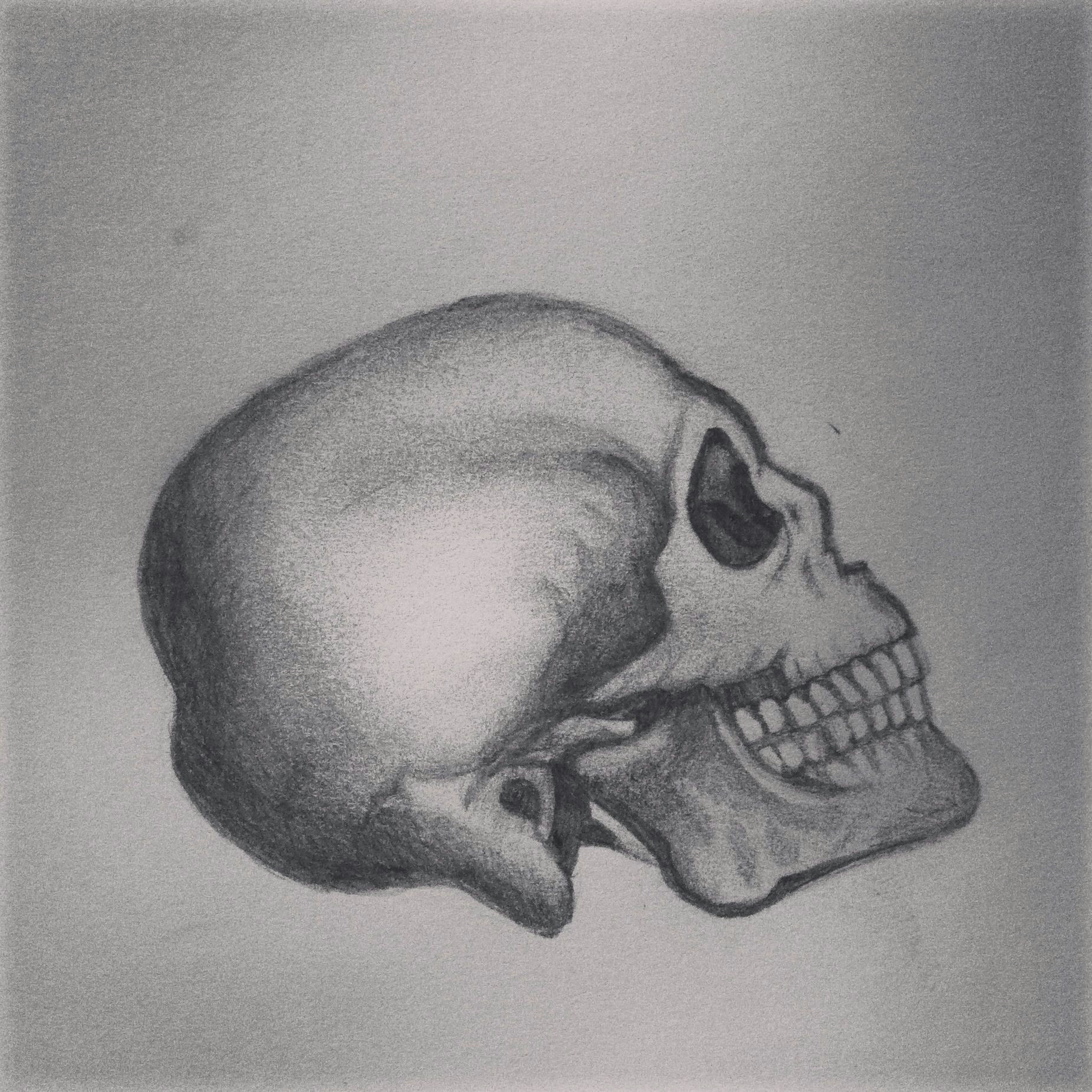 Skull Drawing with Shading Skull Head Pencil Shading Drawing Sketch Tattoo Idea Design